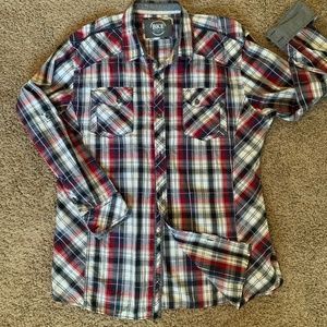 BKE Mens Plaid Button Down